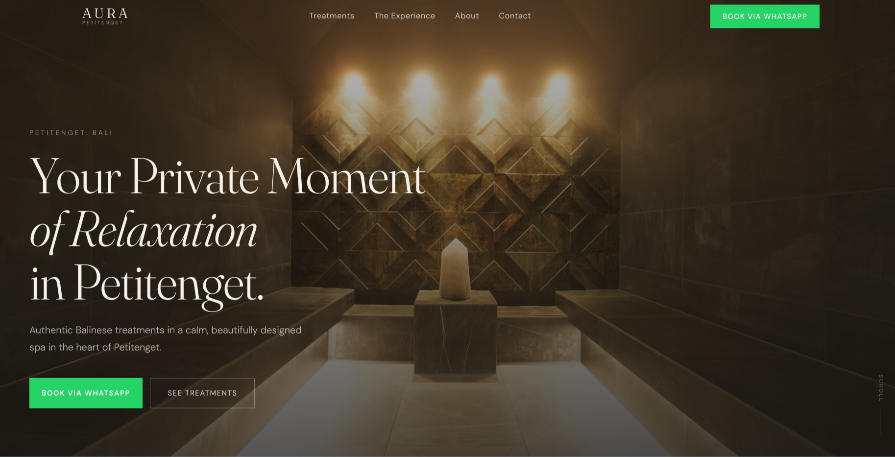 Aura Spa Spa website template preview