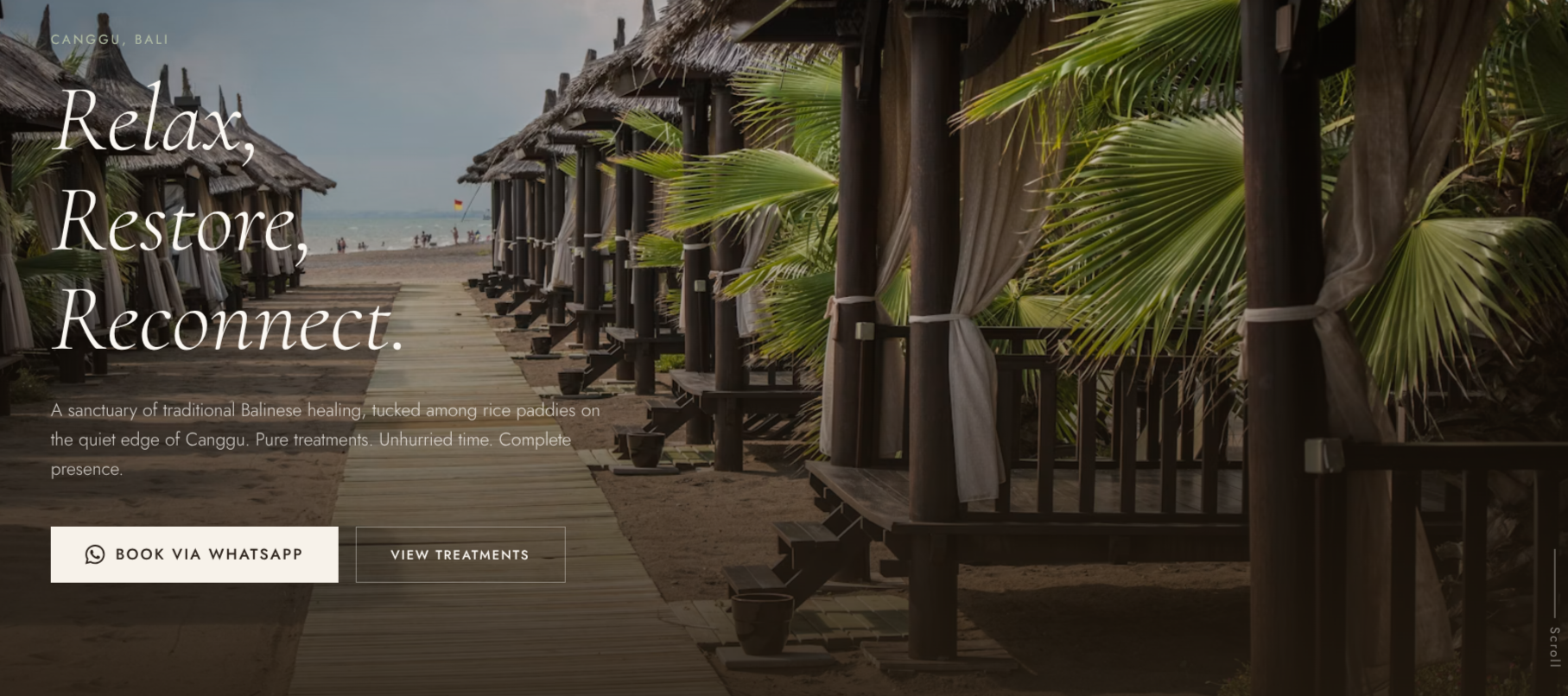 Canggu Day Spa Spa website template preview