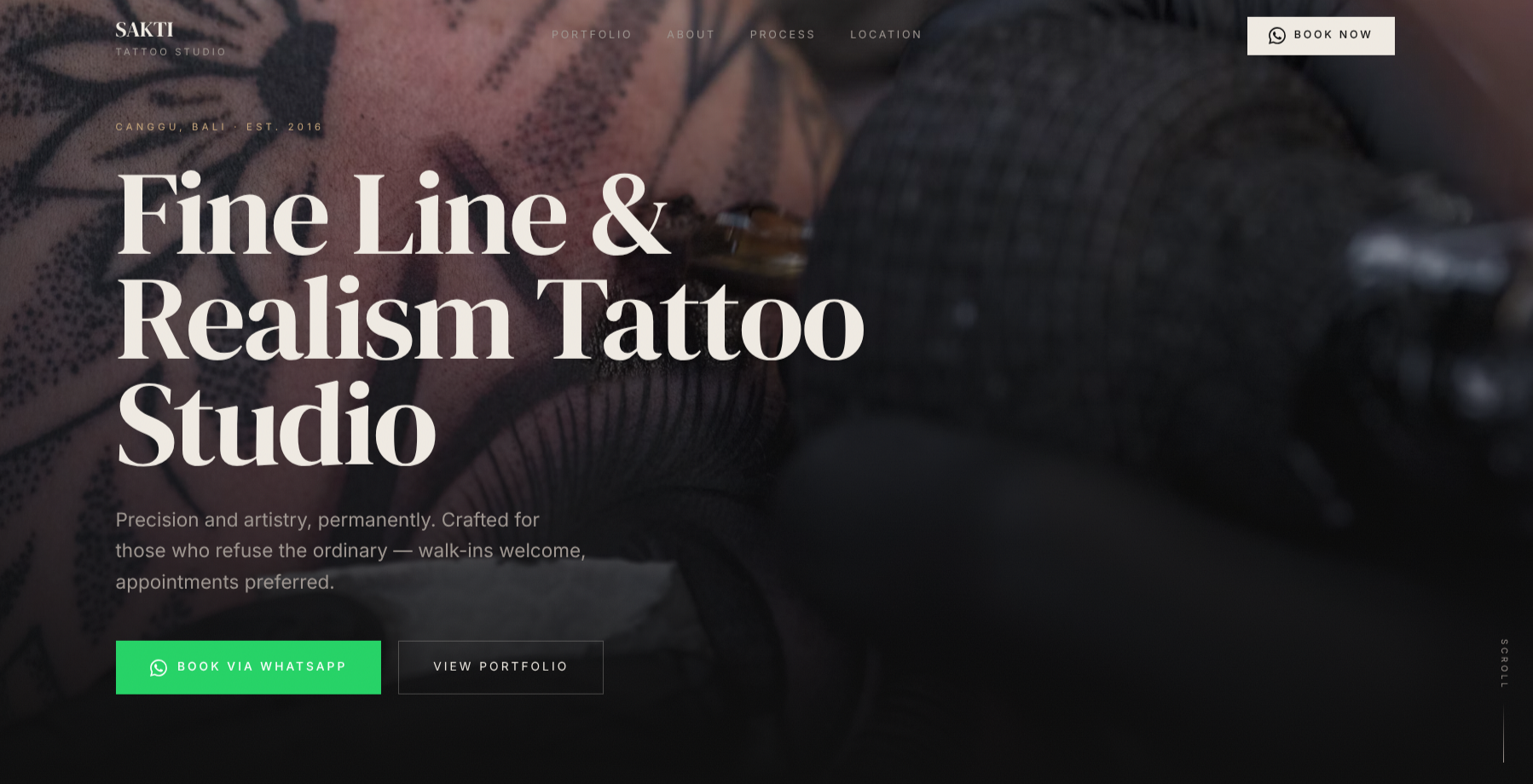 Sakti Tattoo Studio Tattoo website template preview